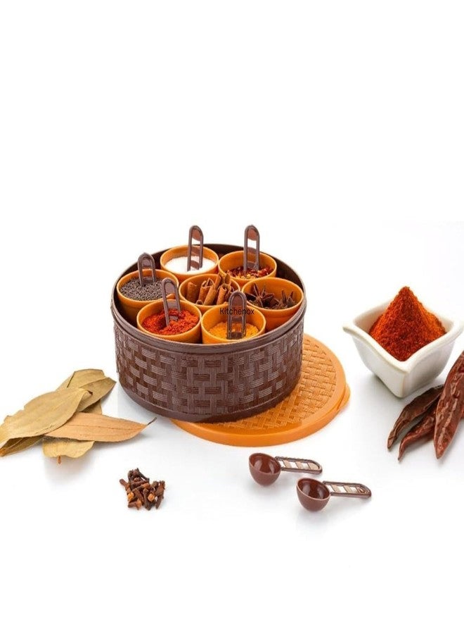 SWARAA KITCHENWARE Airtight Masala Box for Kitchen – Multipurpose Plastic Spice Storage Container with Individual Lids, Seasoning Organizer Dabba for Masalas, Herbs (Round Masala Box) - Image 4