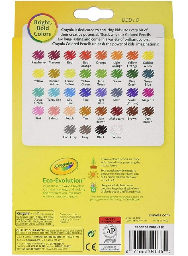 Crayola أقلام ملونة 36 جودة ممتازة أقلام مسبقة الشحذ طويلة الأمد غير سامة مجموعة أقلام ملونة للكتب التلوين للكبار أو الأطفال 4 سنوات وما فوق رائعة للتظليل والتدرج وفن الخط والمزيد (عبوتان)  - Image 4