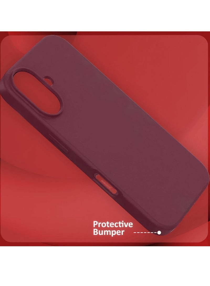 حافظة حماية سائلة من السيليكون لهاتف آيفون 16 مع بطانة ميكروفايبر مضادة للخدش - Image 3