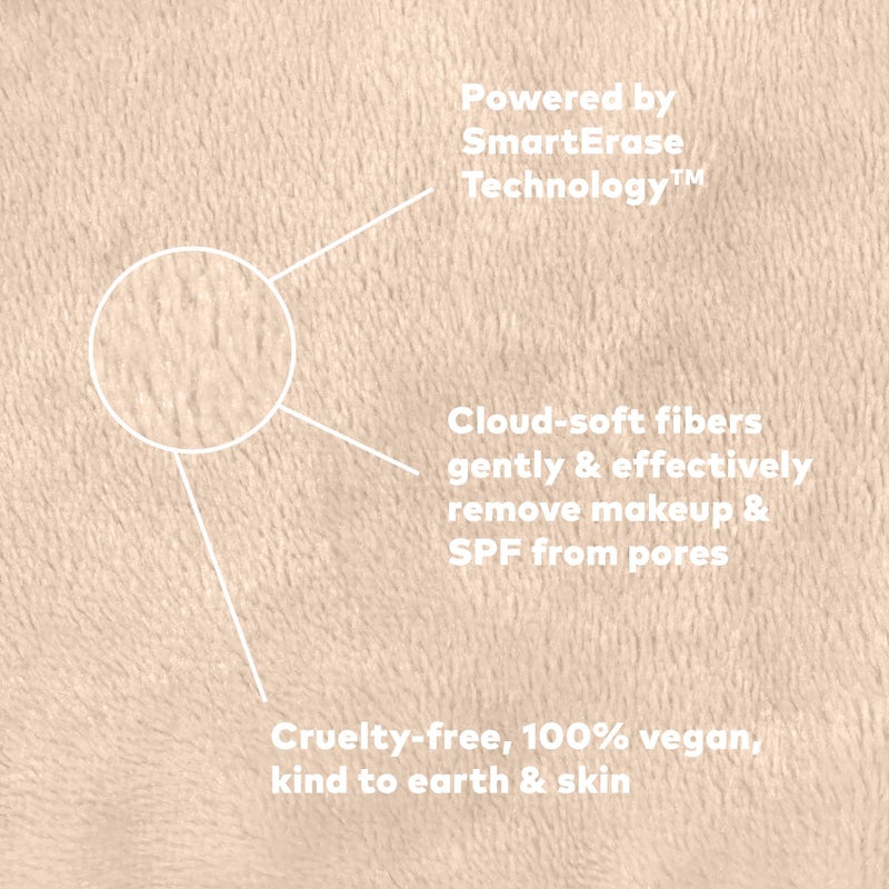 Makeup Eraser The Original MakeUp Eraser Mini PRO 5-pack, Erase All Makeup With Just Water, Including Waterproof Mascara, Eyeliner, Foundation, Lipstick, Sunscreen and More! Sweet Cream, 5ct - Image 4