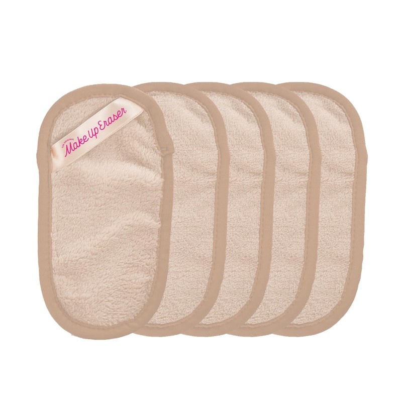 Makeup Eraser The Original MakeUp Eraser Mini PRO 5-pack, Erase All Makeup With Just Water, Including Waterproof Mascara, Eyeliner, Foundation, Lipstick, Sunscreen and More! Sweet Cream, 5ct - Image 1
