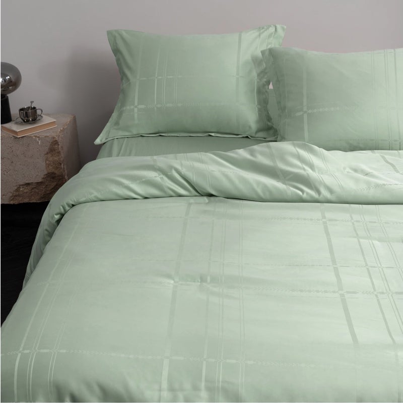 هوم توبيا HOMETOPIA طقم لحاف فاخر 6 قطع بتصميم جاكار، ناعم كالحرير، لون سادة أنيق، مقاس كبير 264×229 سم، مناسب لجميع الفصول ولغرف المكيف - Image 3