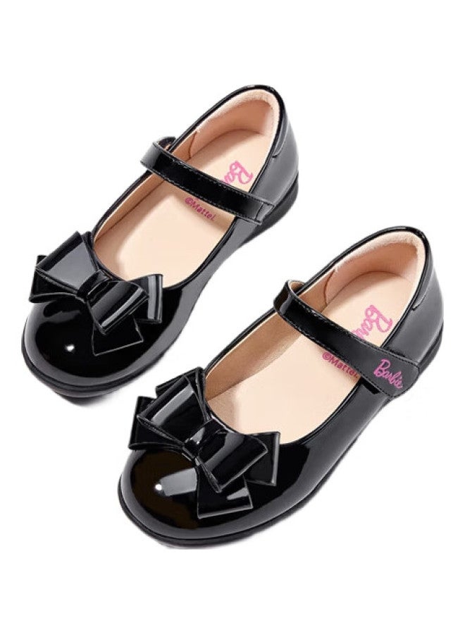 Barbie Children'S Shoes, Spring And Autumn Kids' Leather Shoes, Girls' Classic Patent Leather, Academic Style Performance Black Leather Shoes, Da5850, Black, Size 36 - Image 3