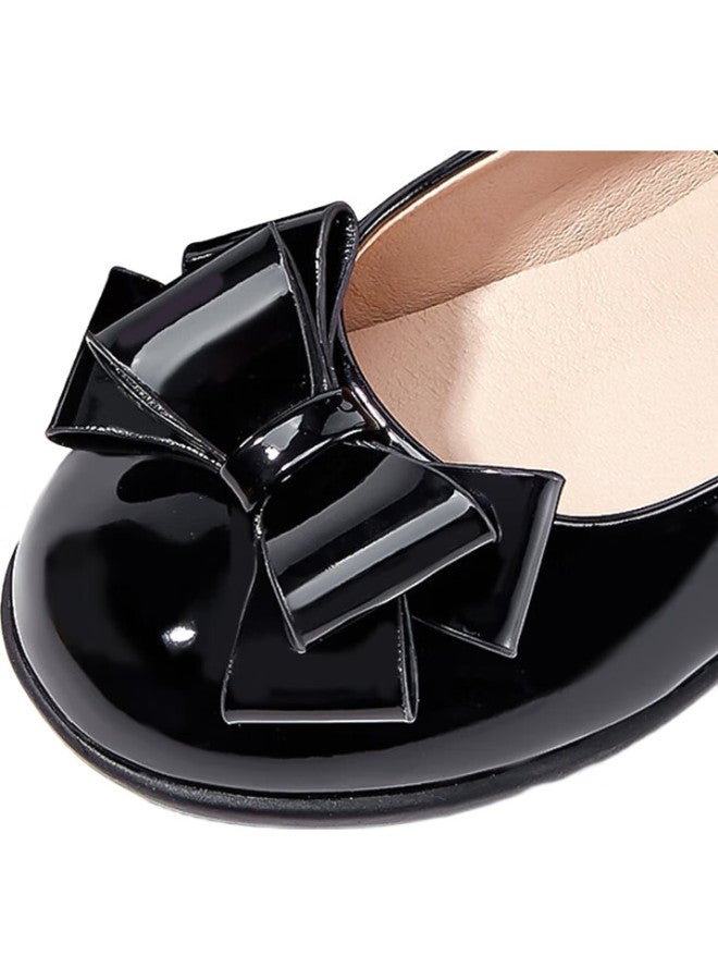 Barbie Children'S Shoes, Spring And Autumn Kids' Leather Shoes, Girls' Classic Patent Leather, Academic Style Performance Black Leather Shoes, Da5850, Black, Size 36 - Image 1