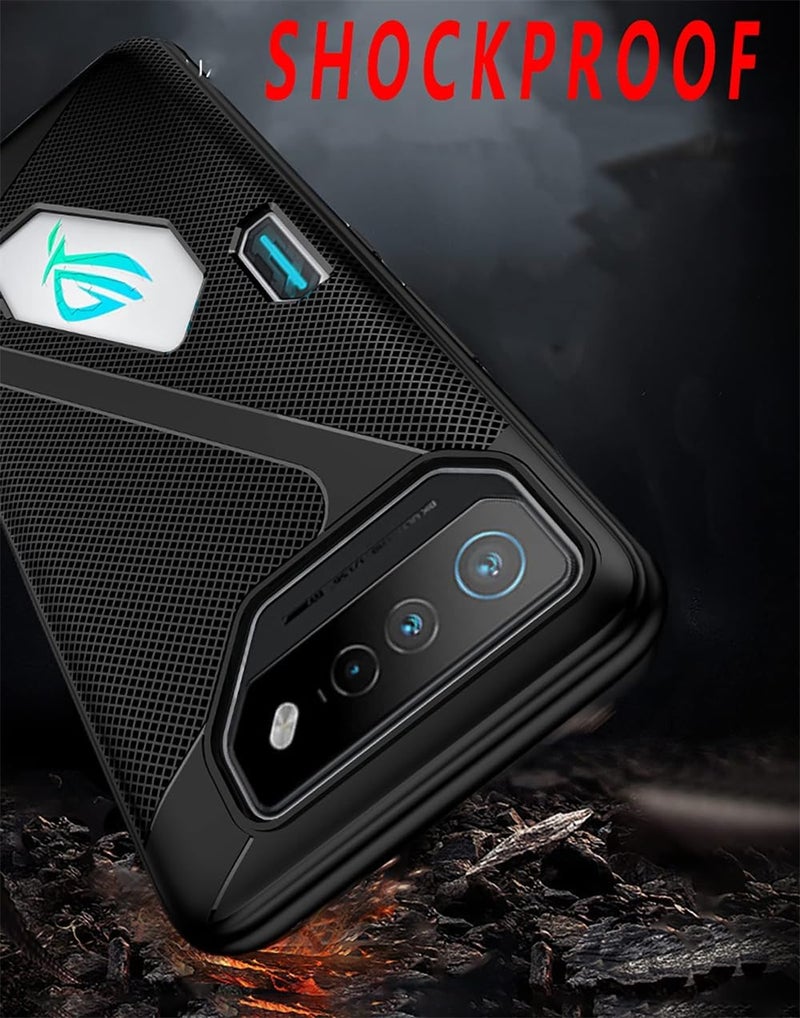 KASTWAVE Asus Rog Phone 7 Case, Tpu Flexible Ultra-Thin Military Grade Shockproof Cover, Anti-Fingerprint Slim Fit Stylish Phone Case, Black - Image 5