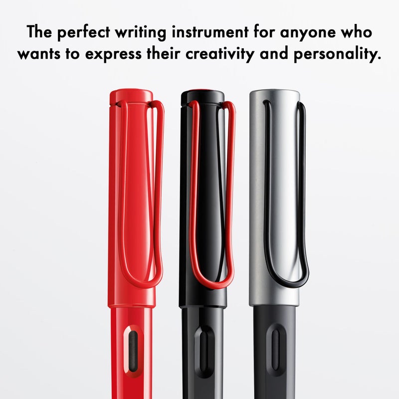 LAMY قلم خط عربي لامي جوي AL - قلم حبر سائل مع مقبض مريح وشفرة فولاذية مصقولة بعرض 1.1 مم - قلم خط عربي مع شفرة شريطية - يشمل خرطوشة حبر T 10 زرقاء - Image 5