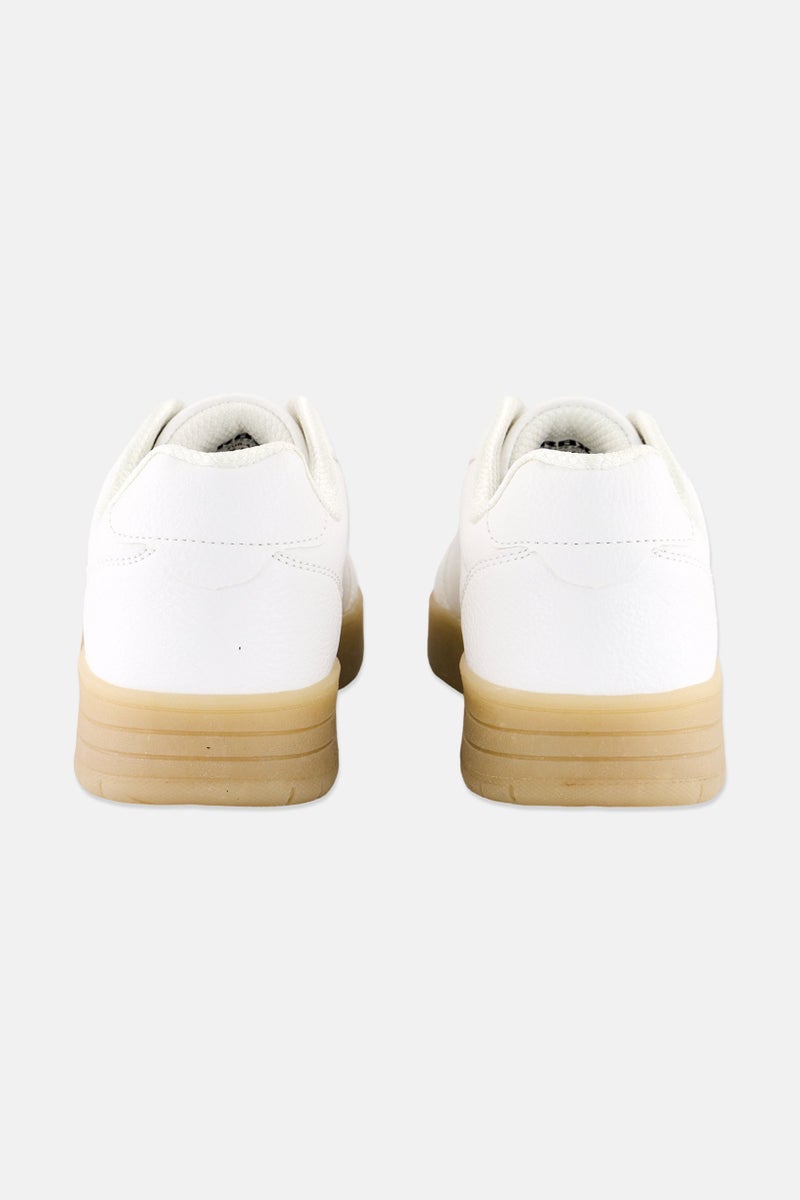 RBX Men Leather Lace Up Casual Shoes, White - Image 4