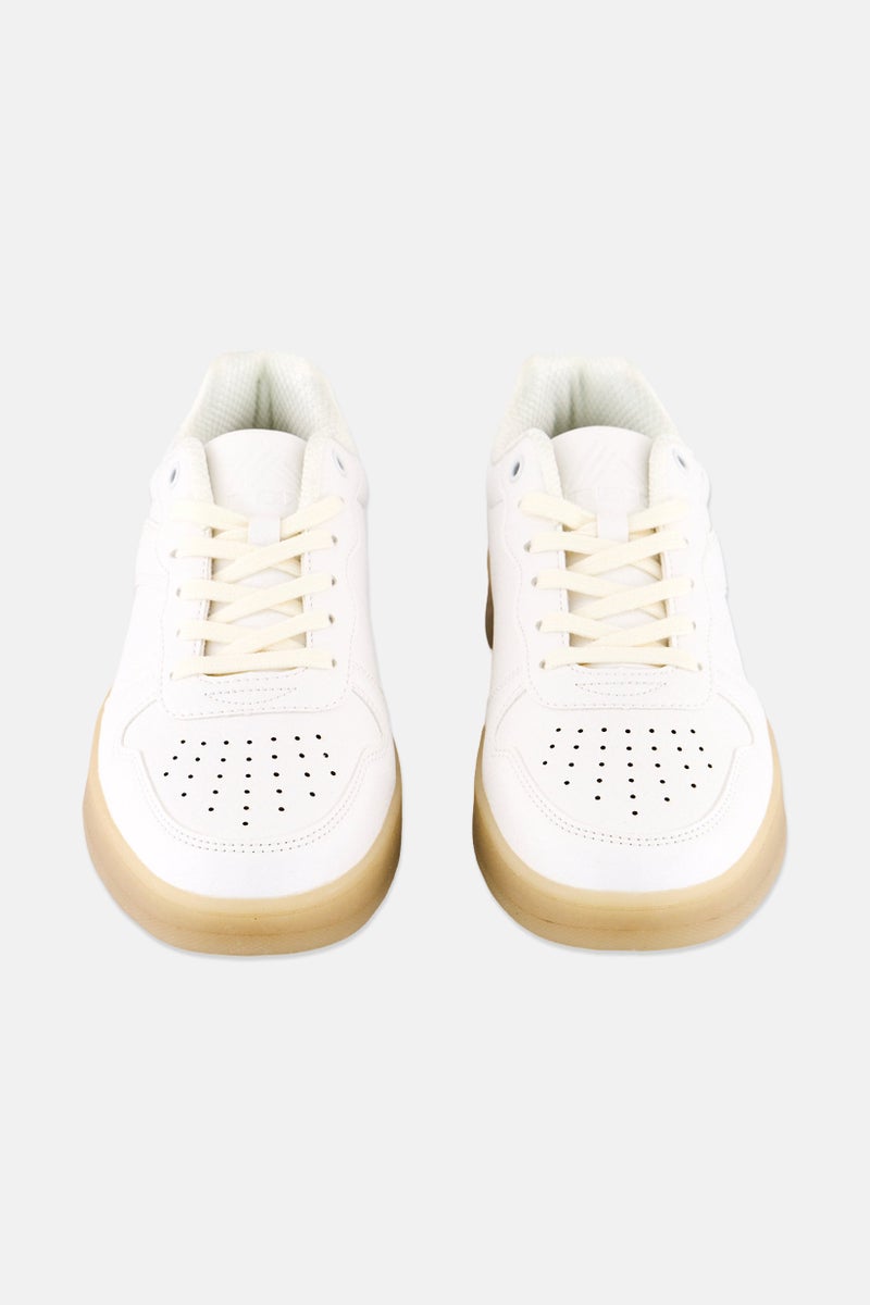 RBX Men Leather Lace Up Casual Shoes, White - Image 2