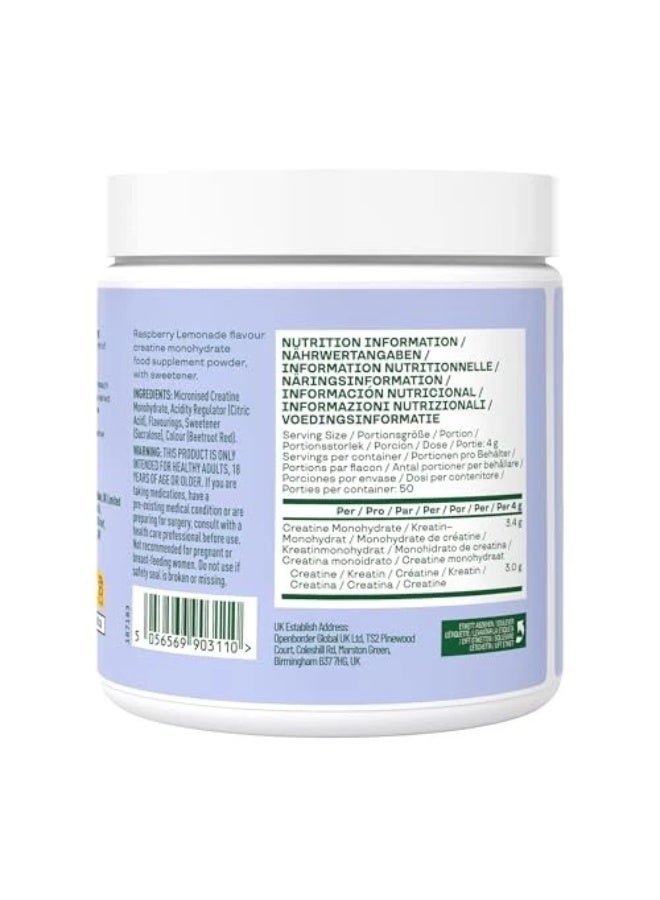 Bloom Nutrition Creatine Monohydrate Powder – Fitness & Workout Support Supplement – Raspberry Lemon - Image 2