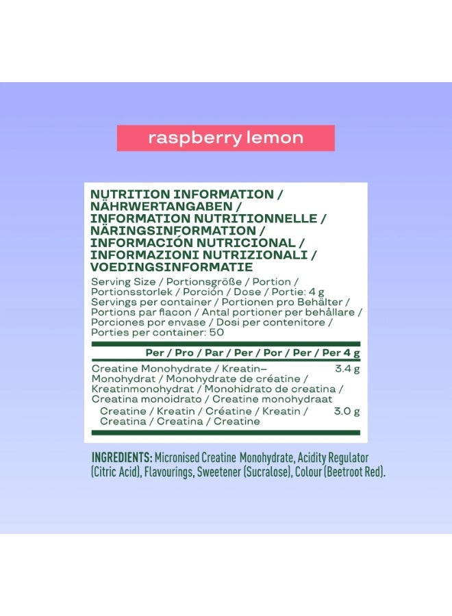 Bloom Nutrition Creatine Monohydrate Powder – Fitness & Workout Support Supplement – Raspberry Lemon - Image 5