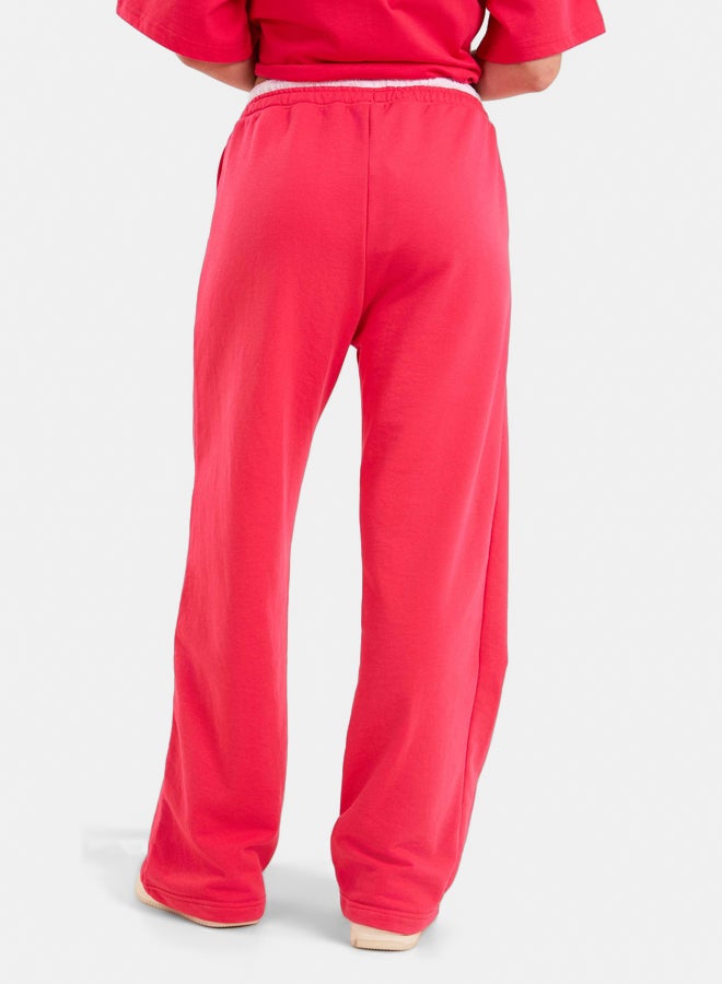 Premoda Women  Sweat Pant Straight Sweatpants Cotton Pink - Image 3