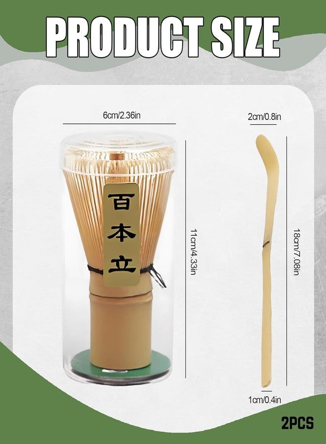 ZILDERO 2Pcs Matcha Whisk Handmade Traditional Japanese Tea Whisk and Scoop Perfect for Bowl Preparation Home Use & Tea Ceremonies. - Image 2