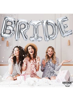 KATCHON KatchOn, Giant Bride Balloons Silver - 40 Inch | Bachelorette Party Decorations | Silver Bride Balloons for Bridal Shower Decorations | Bridal Shower Balloons | Bachelorette Balloons  - Image 4