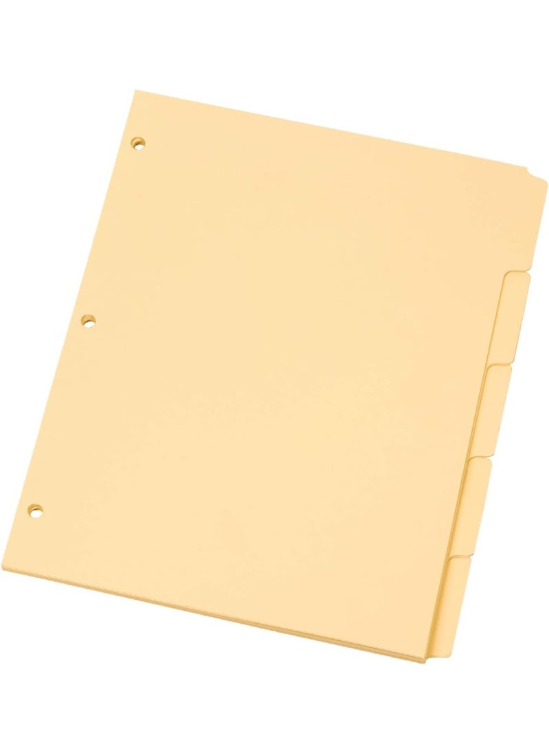 Oxford Oxford Manila 3 Ring Binder Dividers, 5 Tab, 1/5 Cut Tabs, 250 Count Box (M1158)  - Image 1