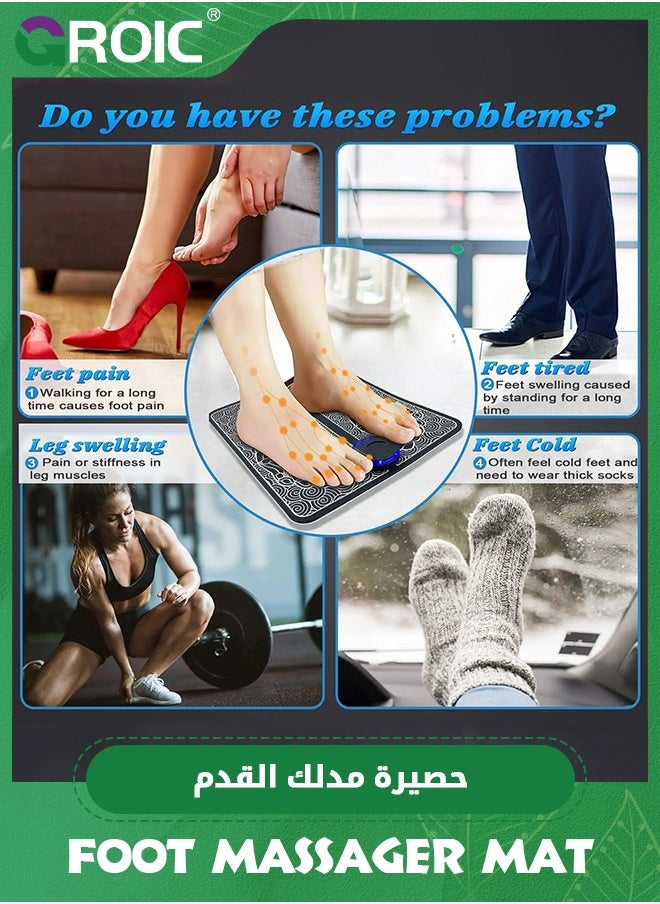 GROIC EMS Foot Massager for Neuropathy,Foot Massager Pad for Pain Plantar Relief, Muscle Relaxation,Portable EMS Foot Massager Mat,with Remote Control Foot Massager EMS Stimulator Models,Feet Massager Pad  - Image 4