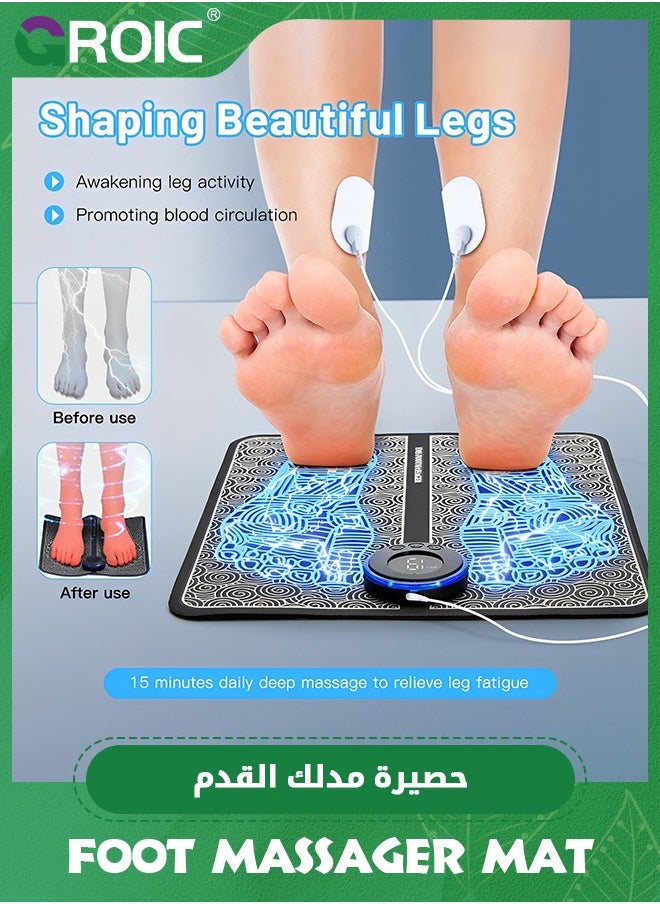 GROIC EMS Foot Massager for Neuropathy,Foot Massager Pad for Pain Plantar Relief, Muscle Relaxation,Portable EMS Foot Massager Mat,with Remote Control Foot Massager EMS Stimulator Models,Feet Massager Pad  - Image 3