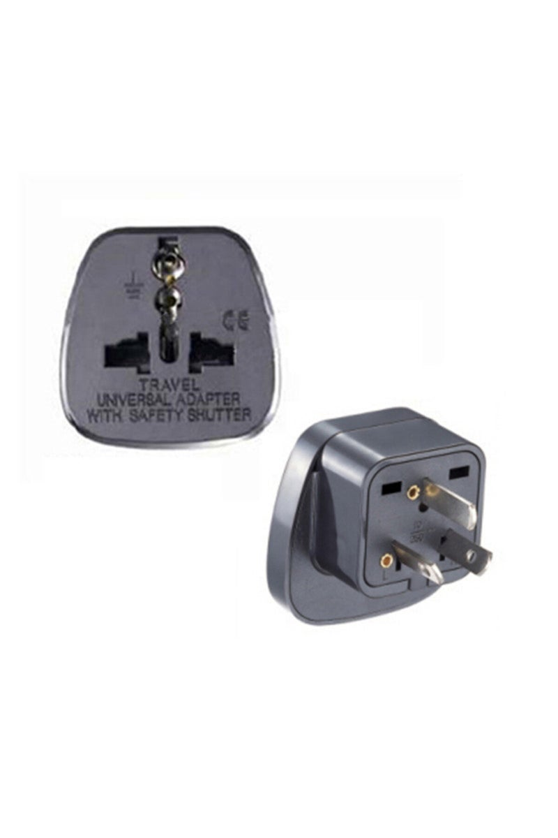 Black AU 3pins Plug Universal CE America European Kr AU EU to US UK USA Plug Adapter South Africa In