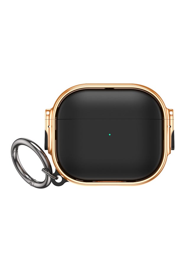 Generic - Suitable For Airpods4 Protective Cover For Apple 4 Generation Electroplated Earphone Case Airpods Pro Switch Earphone Case-Color:Gold+black-Applicable Models:Airpods 1/2 Generation - Image 1