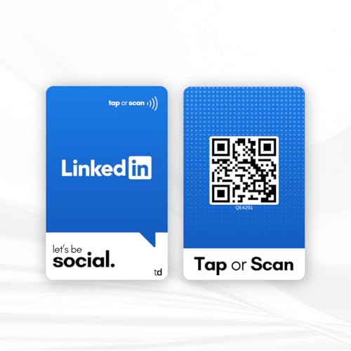 tinydabba LinkedIn Card | NFC & QR Enabled | Instant LinkedIn Profile Share | Professional Networking Card | No App Needed | Tap or Scan to Connect - Image 1