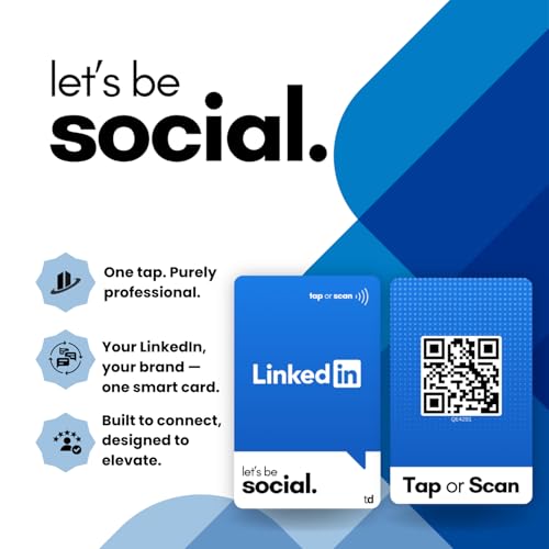 tinydabba LinkedIn Card | NFC & QR Enabled | Instant LinkedIn Profile Share | Professional Networking Card | No App Needed | Tap or Scan to Connect - Image 2