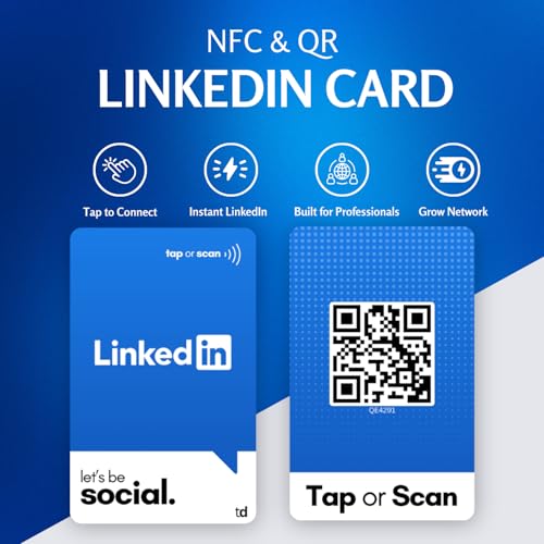 tinydabba LinkedIn Card | NFC & QR Enabled | Instant LinkedIn Profile Share | Professional Networking Card | No App Needed | Tap or Scan to Connect - Image 4