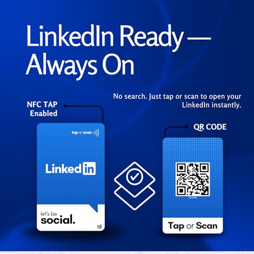 tinydabba LinkedIn Card | NFC & QR Enabled | Instant LinkedIn Profile Share | Professional Networking Card | No App Needed | Tap or Scan to Connect - Image 5