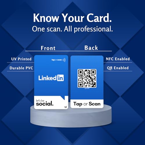 tinydabba LinkedIn Card | NFC & QR Enabled | Instant LinkedIn Profile Share | Professional Networking Card | No App Needed | Tap or Scan to Connect - Image 3