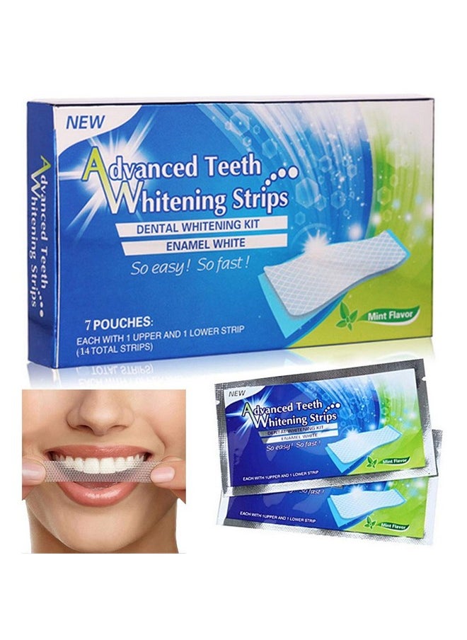 Outgeek Outgeek Teeth Whitening Strips, Gentle for Sensitive Teeth, Professional Effect to Remove Stains, Teeth Whitening for Oral Care, 7 Treatment 14 Strips (7 Pairs)  - Image 1