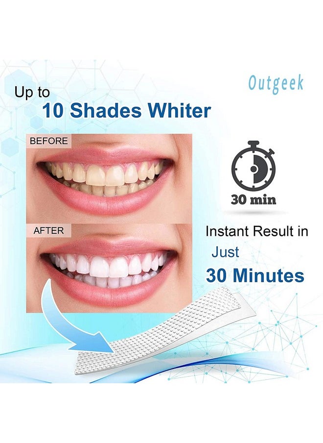 Outgeek Outgeek Teeth Whitening Strips, Gentle for Sensitive Teeth, Professional Effect to Remove Stains, Teeth Whitening for Oral Care, 7 Treatment 14 Strips (7 Pairs)  - Image 2