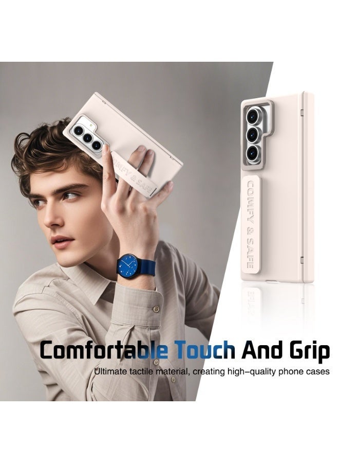 general Suitable for Samsung Z Fold 7 mobile phone case magnetic hinge shell film integrated bracket wristband protective cover - Image 5