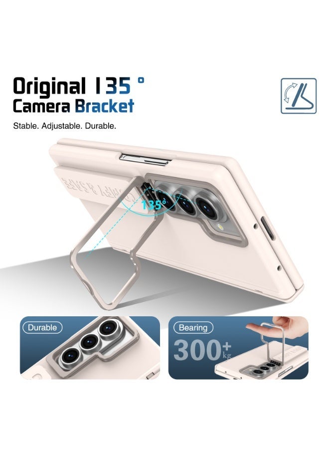 general Suitable for Samsung Z Fold 7 mobile phone case magnetic hinge shell film integrated bracket wristband protective cover - Image 2