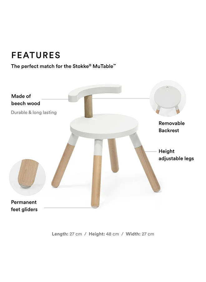 ستوك Mutable Chair V2 Adjustable High Chair For Toddlers, White