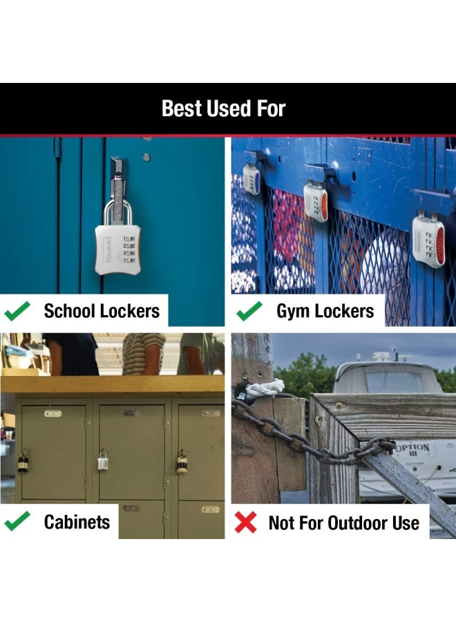Master Lock 653D Locker Lock Set Your Own Combination Padlock  1 Pack  Assorted Colors - Image 3