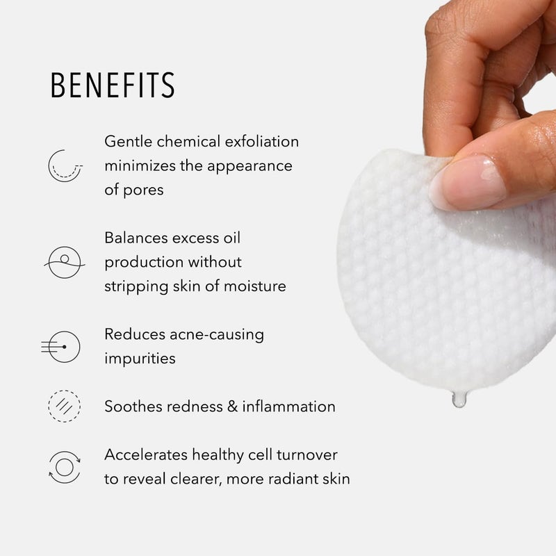 HydroPeptide Clarifying Toner Pads with Peptides for Balance & Control, (60 Pads) - Image 3