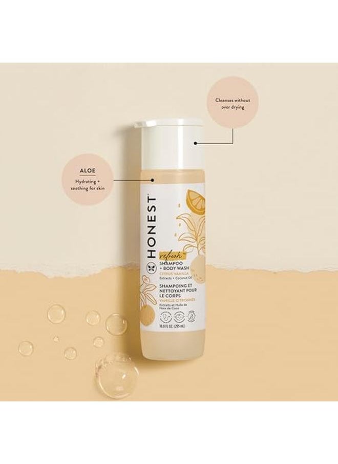 The Honest Company - Perfectly Gentle Sweet Orange Vanilla Shampoo Plus Body Wash Tear Free Baby Shampoo With Naturally Derived Ingredients Sulfate And Paraben Free Baby Bath 10 Fl Oz Pack Of 1 - Image 1