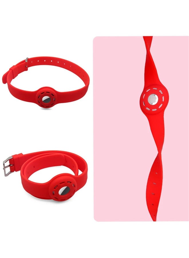 Pet Collar Suitable For Apple Airtags Locator Pet Collar Anti-lost Artifact Tracker Protective Cover-Color:Luminous Green