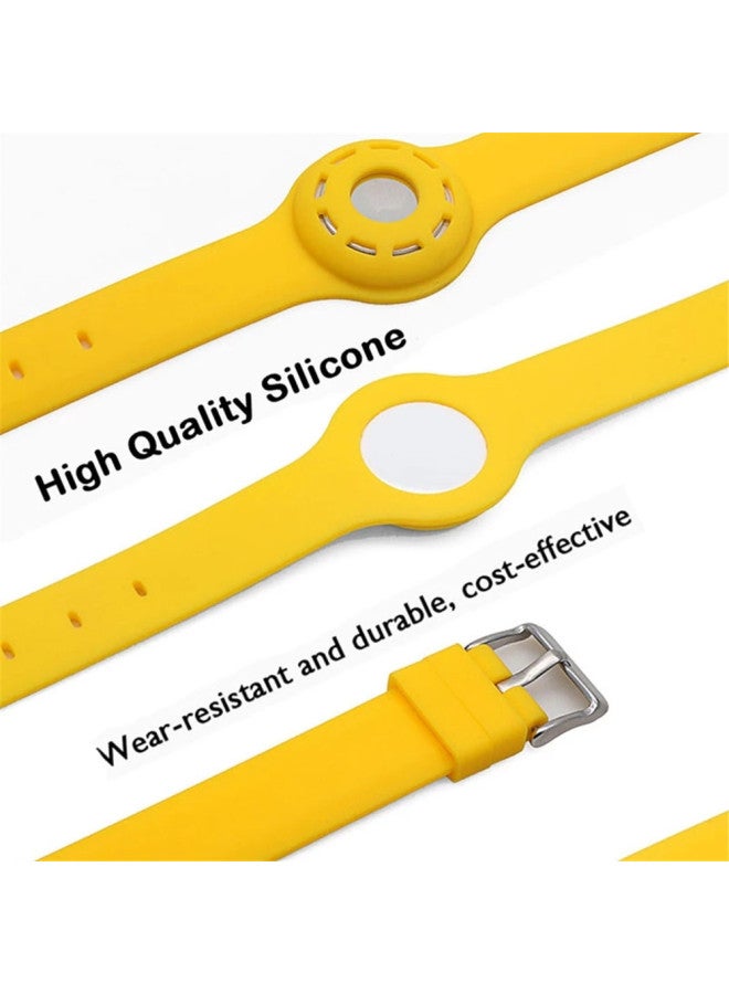 Pet Collar Suitable For Apple Airtags Locator Pet Collar Anti-lost Artifact Tracker Protective Cover-Color:Luminous Green