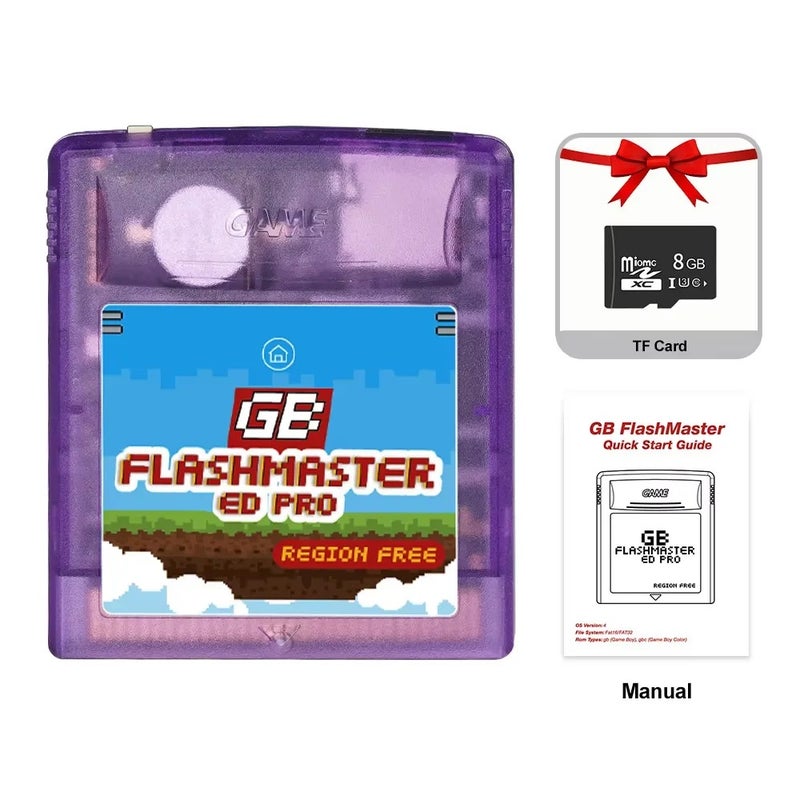 2500 in 1 OS V4 GB Pro Flashmaster Game Cartridge for Gameboy/Gameboy Color/GBA SP with 8GB TF Card - Image 1