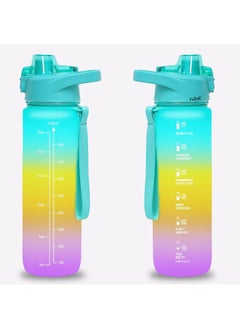 Water Bottle 1L With Motivational Time Marker, Large Leak Proof Bpa Free Tritan Plastic Water Bottle For Kids School Fitness Gym Office Outdoor Sports And Exercise (Green) - pzsku/Z012195465160A6B57048Z/45/_/1720943488/fc94c5a4-6bcd-4a71-a645-3421d608ee39