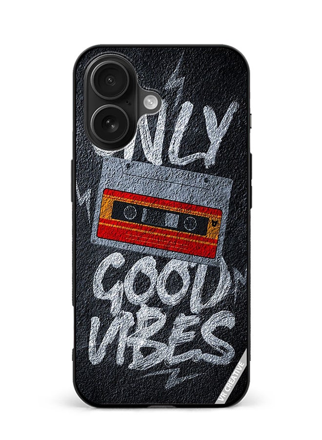 VR CREATIVE Protective Case Cover For Apple iPhone 16 Plus Only Good Vibes Design Multicolour