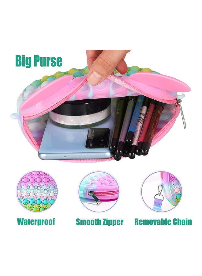 NIBEMINENT 2-Piece Pop-It Bubble Sensory Fidget Toys Colorful Design Bag - Image 2