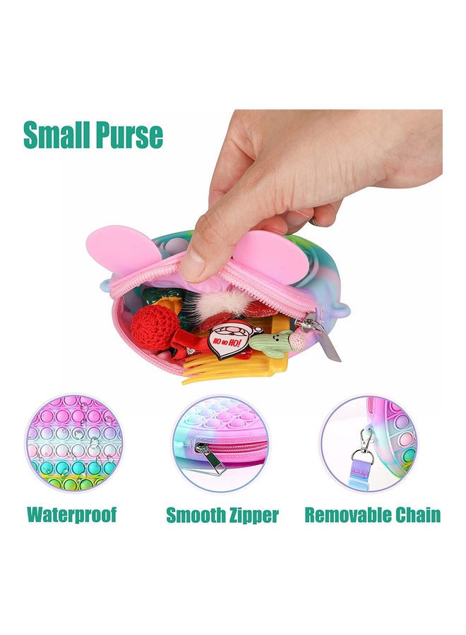 NIBEMINENT 2-Piece Pop-It Bubble Sensory Fidget Toys Colorful Design Bag - Image 3