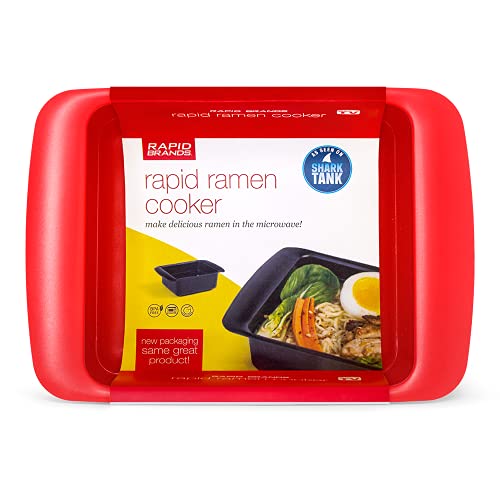 Rapid Brands Rapid Ramen Cooker | Microwavable Cookware for Instant Ramen | BPA Free and Dishwasher Safe | Perfect for Dorm, Small Kitchen or Office | Bright Red - Image 1