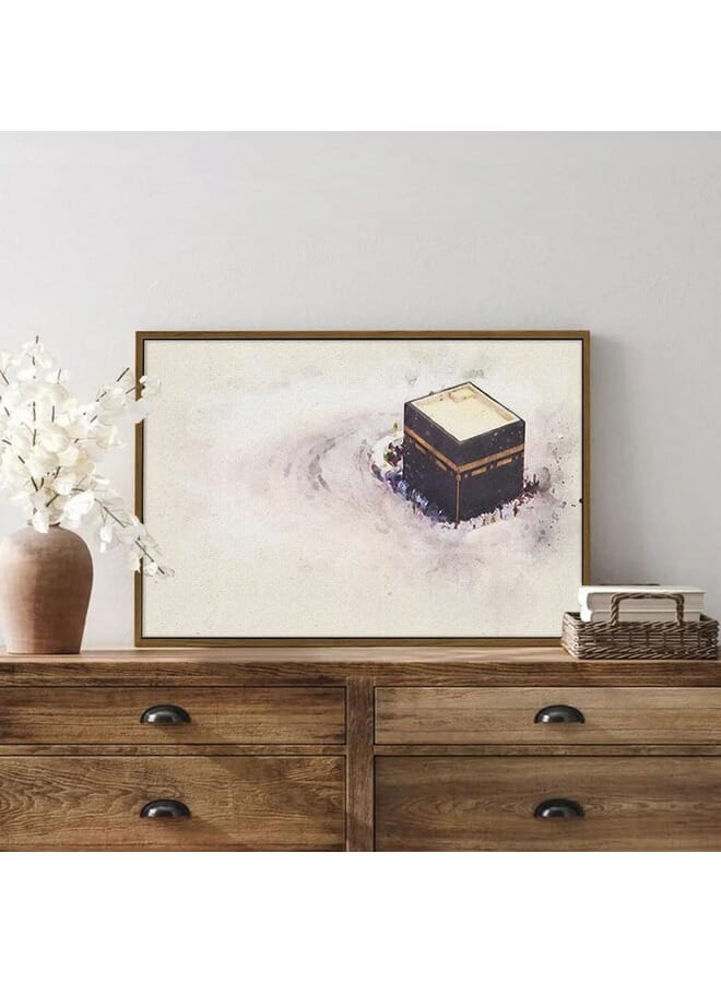 Home Gallery Abstract Framed Portrait Of Drawing Of The Kaaba Prayer In Mecca - Image 4