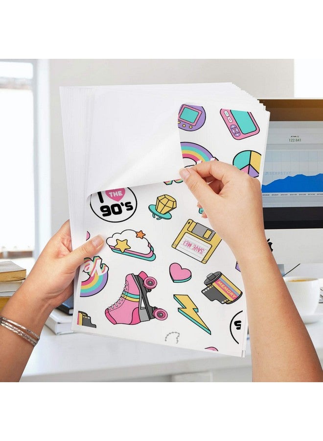QYH Premium Printable Vinyl Sticker Paper - 50 Matte White Waterproof Decal Paper Sheets For Inkjet Printer Standard Letter Size 8.5"X11"  - Image 2