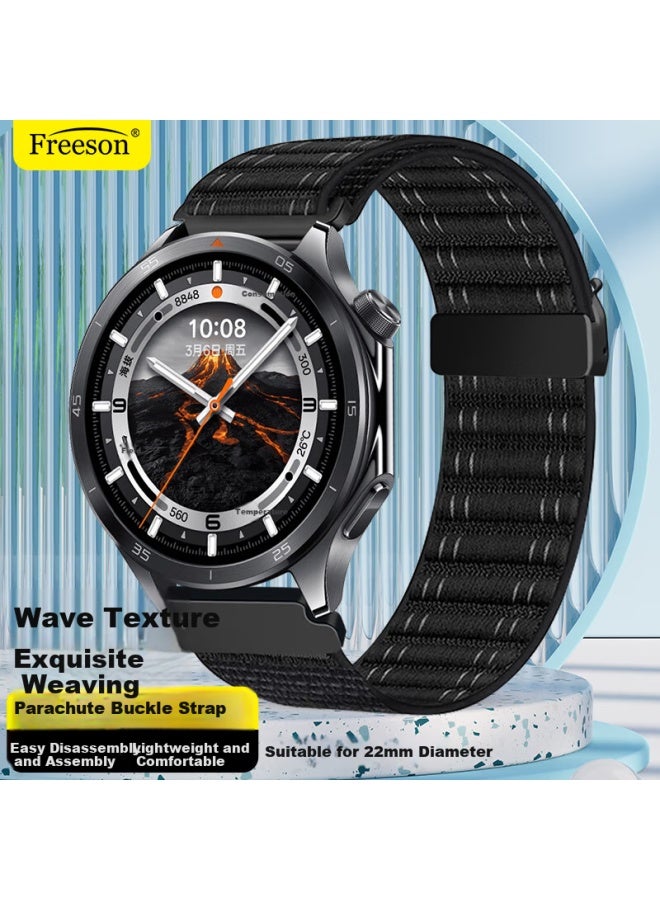 Freeson Parachute Buckle Nylon Loop Breathable Business Replacement Wristband For Oppo Watch X/x2/4 Pro Smarch Band 22mm Interface