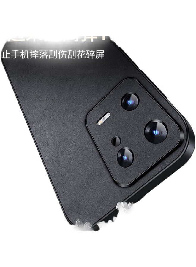 Shangsu, Suitable For Xiaomi 13 Phone Case, Mi 13 Protective Cover, Shockproof, Full Lens Protection, Soft Shell, Simple Luxury, Lambskin Silicone Outer Case, Women'S And Men'S Leather Case, Gray - Image 2