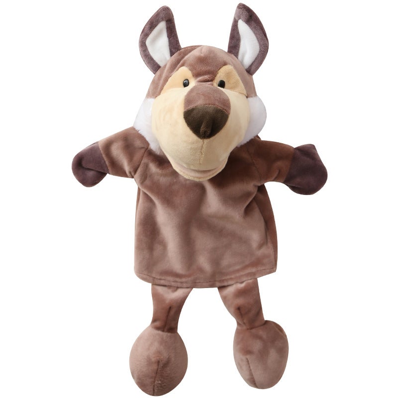 Puppet Animal Lion Lamb Gray Wolf Children Baby Comfort Parent-Child Story Plush Puppet Puppet Performance Props - Image 1