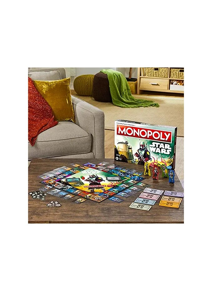 Hasbro/Disney Monopoly: Star Wars Boba Fett Edition Board Game | English Version for Children Ages 8+ | Star Wars-Themed Monopoly Game | Fun Family Game for Kids & Adults | Boba Fett Collector’s Edition | Strategy & Adventure Board Game  - Image 5
