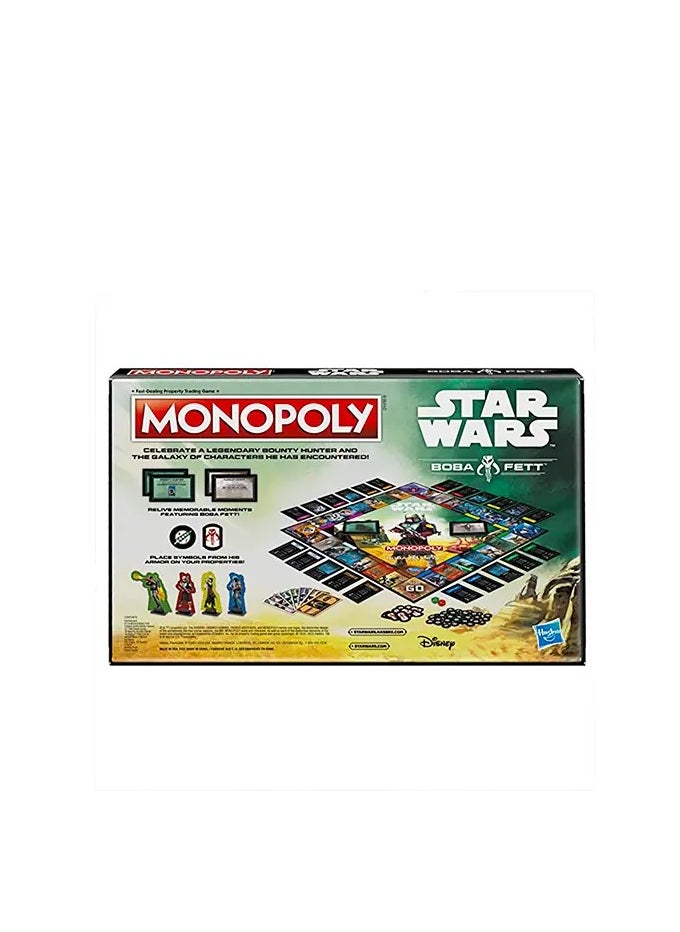 Hasbro/Disney Monopoly: Star Wars Boba Fett Edition Board Game | English Version for Children Ages 8+ | Star Wars-Themed Monopoly Game | Fun Family Game for Kids & Adults | Boba Fett Collector’s Edition | Strategy & Adventure Board Game  - Image 4